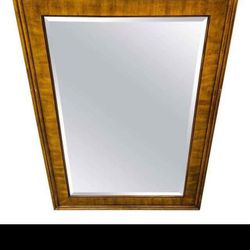 70s Drexel Wardrobe Oak Vanity Dresser Mirror, Delivery