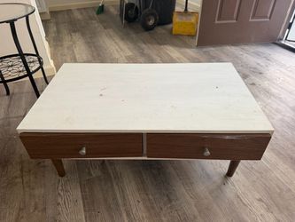 Mid-Century Coffee Table with Two Drawers