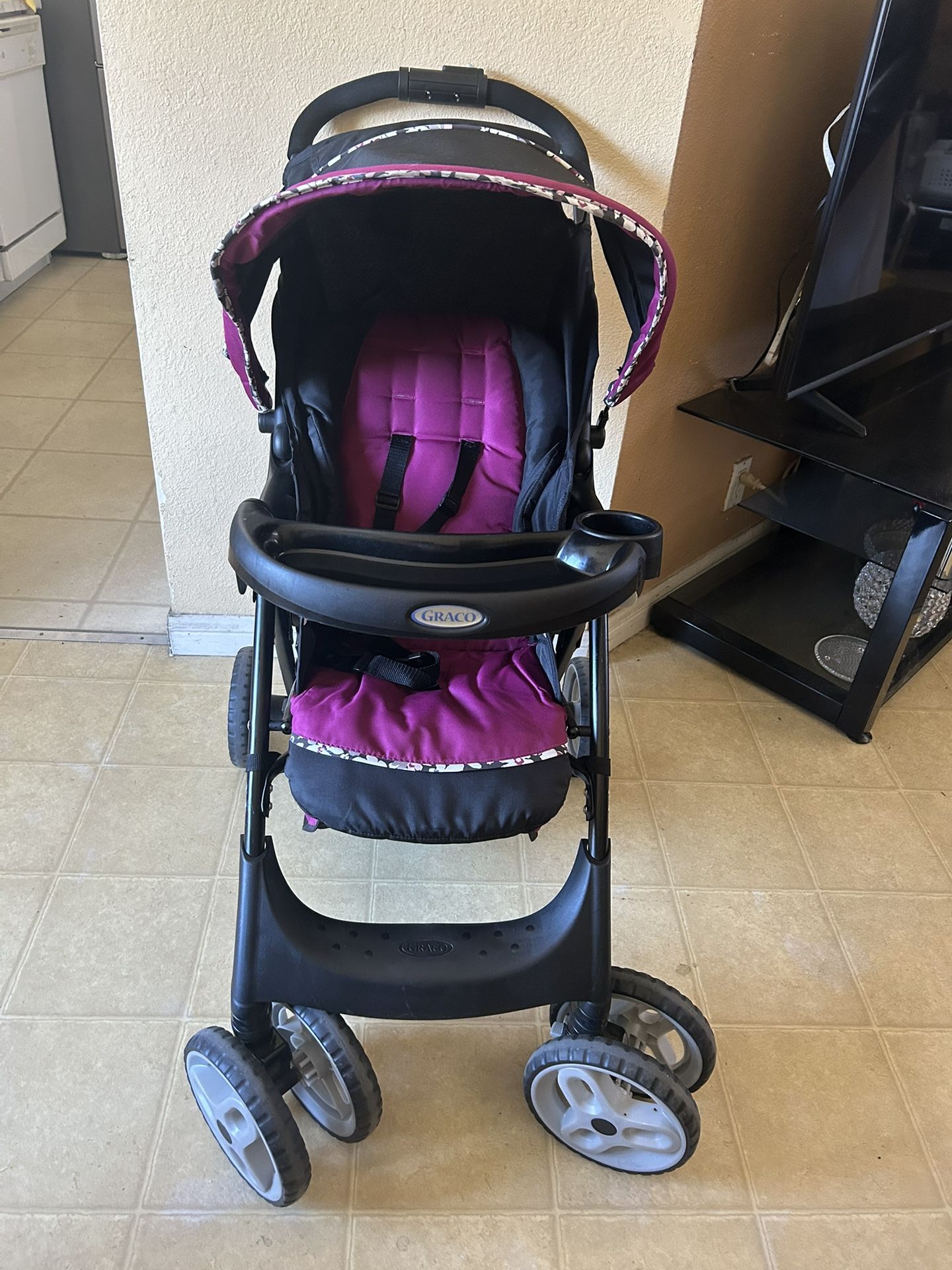 Purple And Black Gracco Stroller