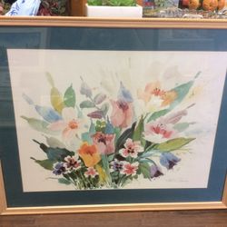 Robert A. Fleming Floral Lithograph 