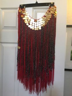 Fringe belly dance skirt