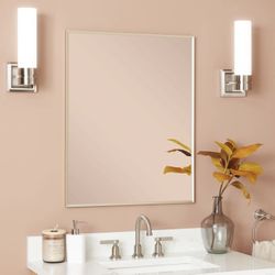 New Signature Hardware Kardon 24"x 30" Transitional Rectangular Framed Bathroom Wall Mirror