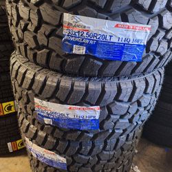 33/12/50/20 RT $850 ATLANDER NEW FOUR TIRES