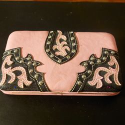 NEW Wallet, with Bling: Never Used! Fantastic Storage: 2 Full-Size Bill & CellPhone; 8 Credit Card Slots/2 Visible ID Slots. Very Secure.
