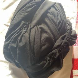 Single Fitted Black Sheet