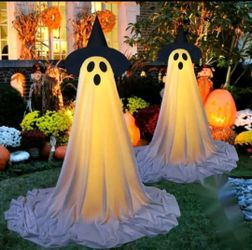 Light-Up Halloween Ghost Yard Decorations