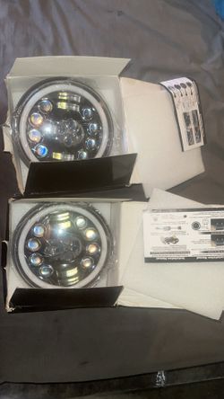 7 inch LED skull headlights