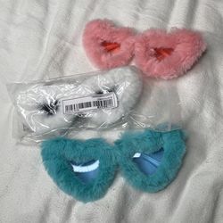 Fuzzy Heart Glasses
