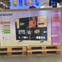 75 “ Samsung smart 4K LCD hdr Crystal tv 