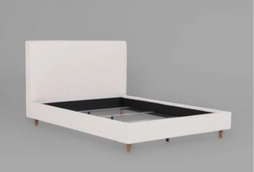 Upholstered queen bed frame
