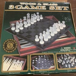 Wood & Glass - 3 Game Set (Board Game)