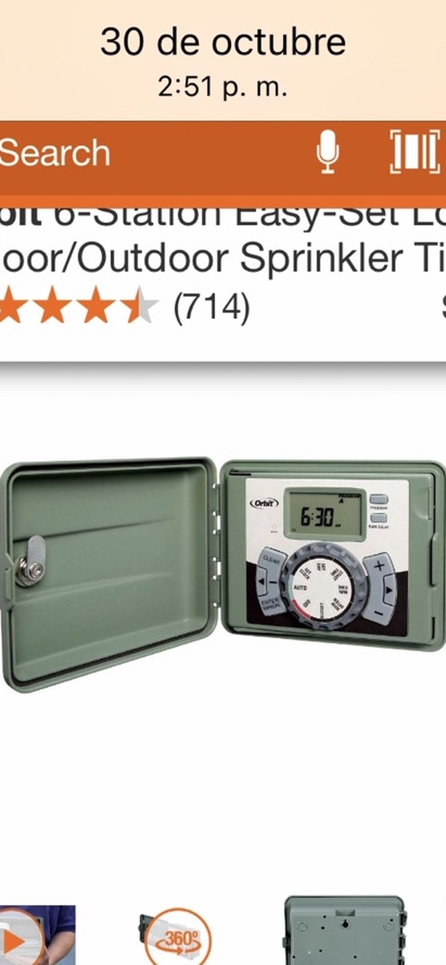 SPRINKLER TIMER WITH 50 FEET CABLE BRAND NEW