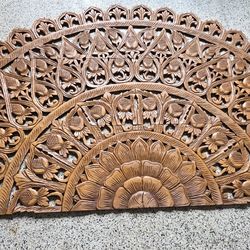 Hand Carved King Sized Headboard