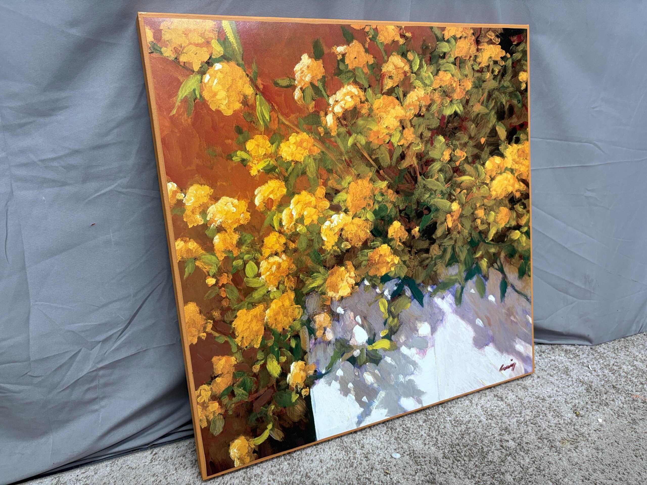 “Yellow Geraniums” Canvas Print by Philip Craig