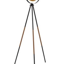 NEW! 58" Modern Industrial Tripod LED Floor Lamp Satellite Style Shade, Black Finish