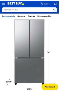 Samsung 17.5 cu. ft. Smart Counter Depth 3-Door French Door Refrigerator
