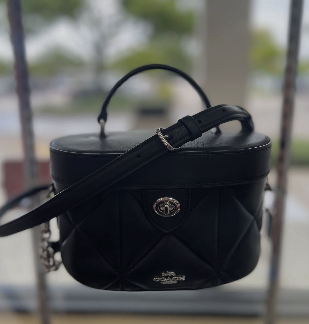 Coach Kay Crossbody Puffy Diamond Quilting in Black leather