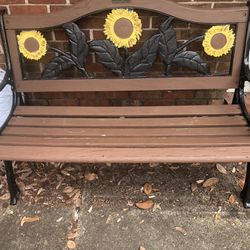 Wrought Iron & Wood Bench