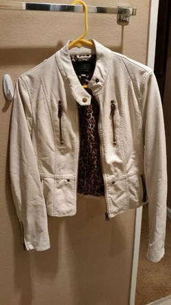 Foreign Exchange White Leather Jacket