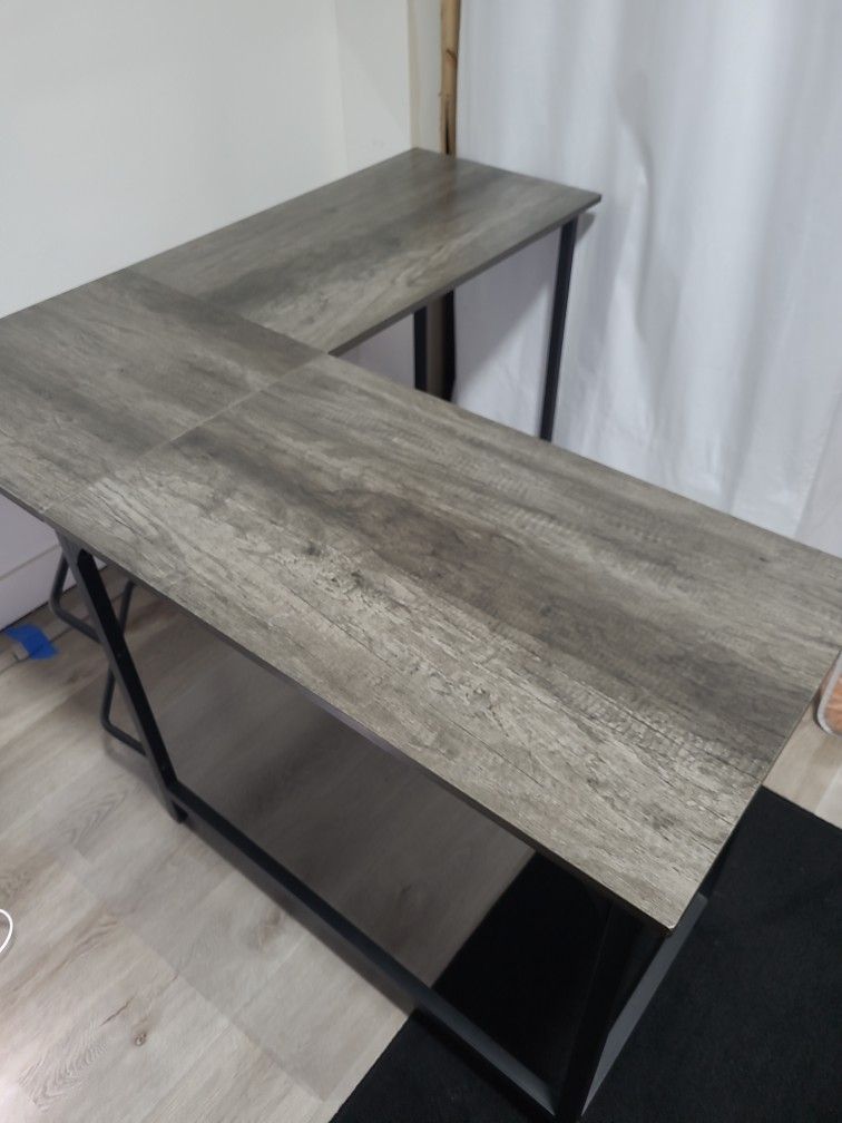 Grey/Black L Shaped Desk ***10% Off Thru 5/10/24***