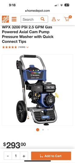 Pressure Washer Westinghouse WPX 3200 PSI 2.5 GPM for Sale in