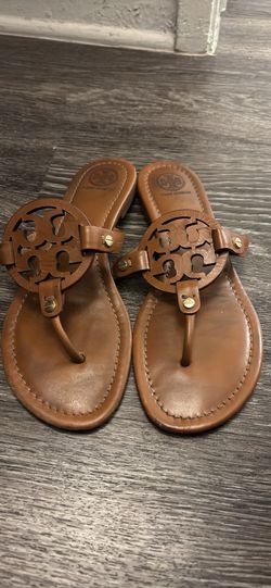 Tory Burch Miller Leather Sandals – Brown – Size 7.5