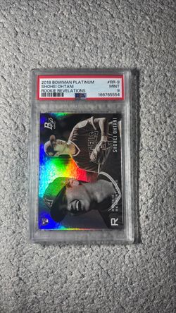 2018 Bowman Platinum Shohei Ohtani Rookie Revelations refractor PSA 9