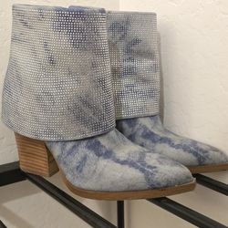 Jessica Simpson Fold Down Rhinestone Boots Size 8.5