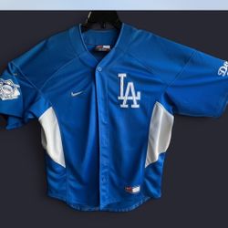Blue and white vintage Los Angeles Dodgers baseball jersey Early 2000's
