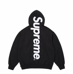 Supreme Satin Appliqué Hoodie Black SS26