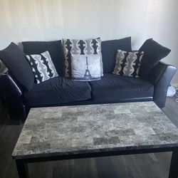 Couches, Table And 2 End Tables 