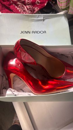 Jenn Ardor red  high heel shoes