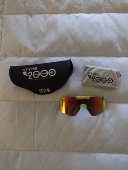 Orange and yellow Pit viper sunglasses