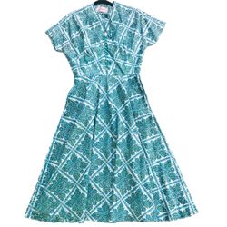 Vintage 1950’s Fit & Flare Midi Dress Genuine Vtg XS-S