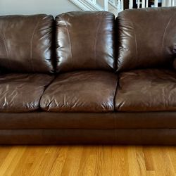 Brown Leather Couch