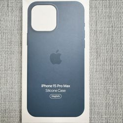 Apple iPhone 15 Pro Max Silicone Case with MagSafe - Storm Blue 