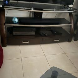Glass TV stand