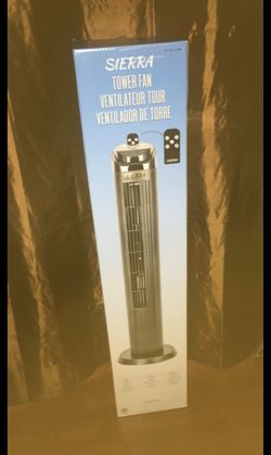 Sierra tall tower cooling room fan with remote