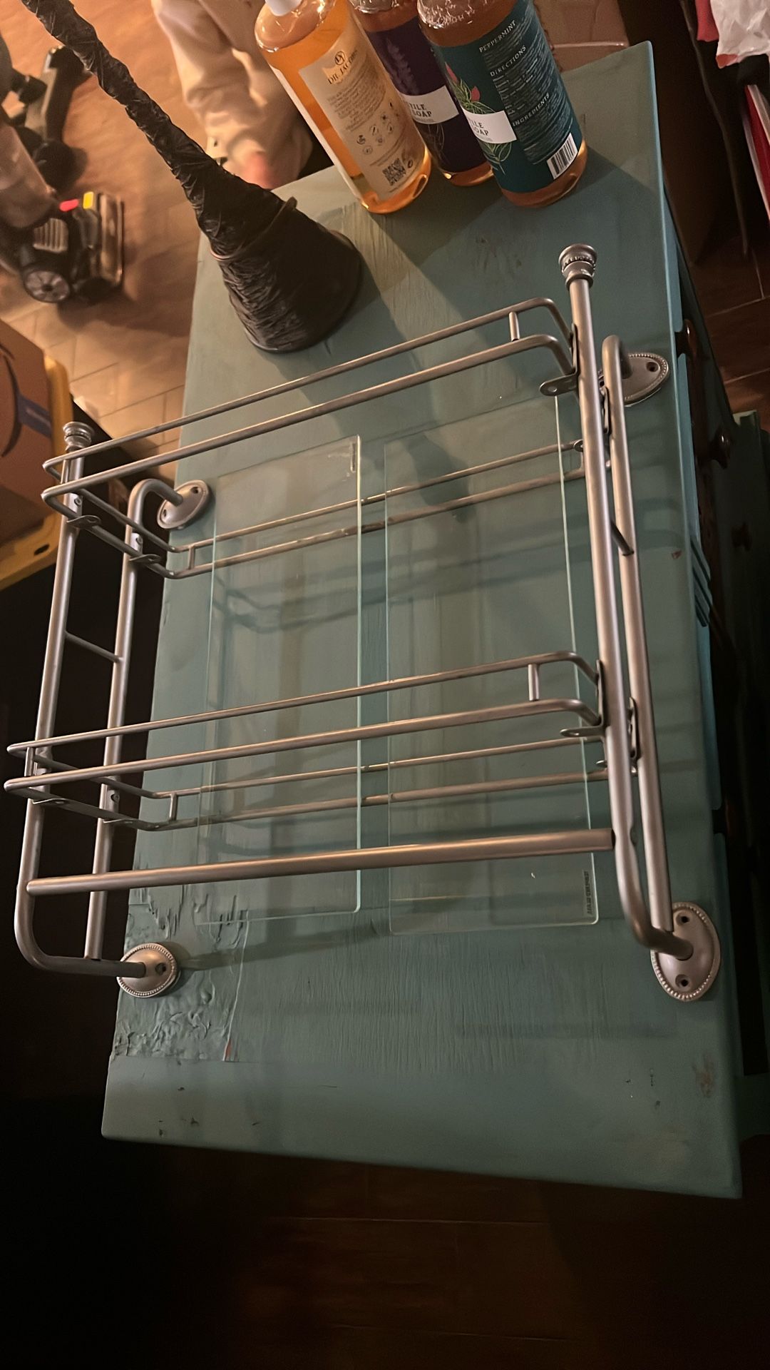 Bathroom Wall Shelf Glass And Metal
