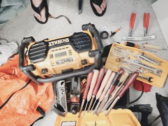Misc tools and DeWalt radio
