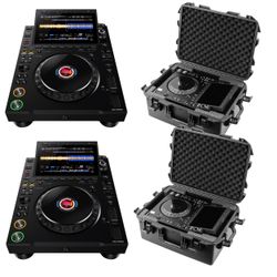 AlphaTheta CDJ-3000X DJ Media Players with Odyssey VU3000XT Cases