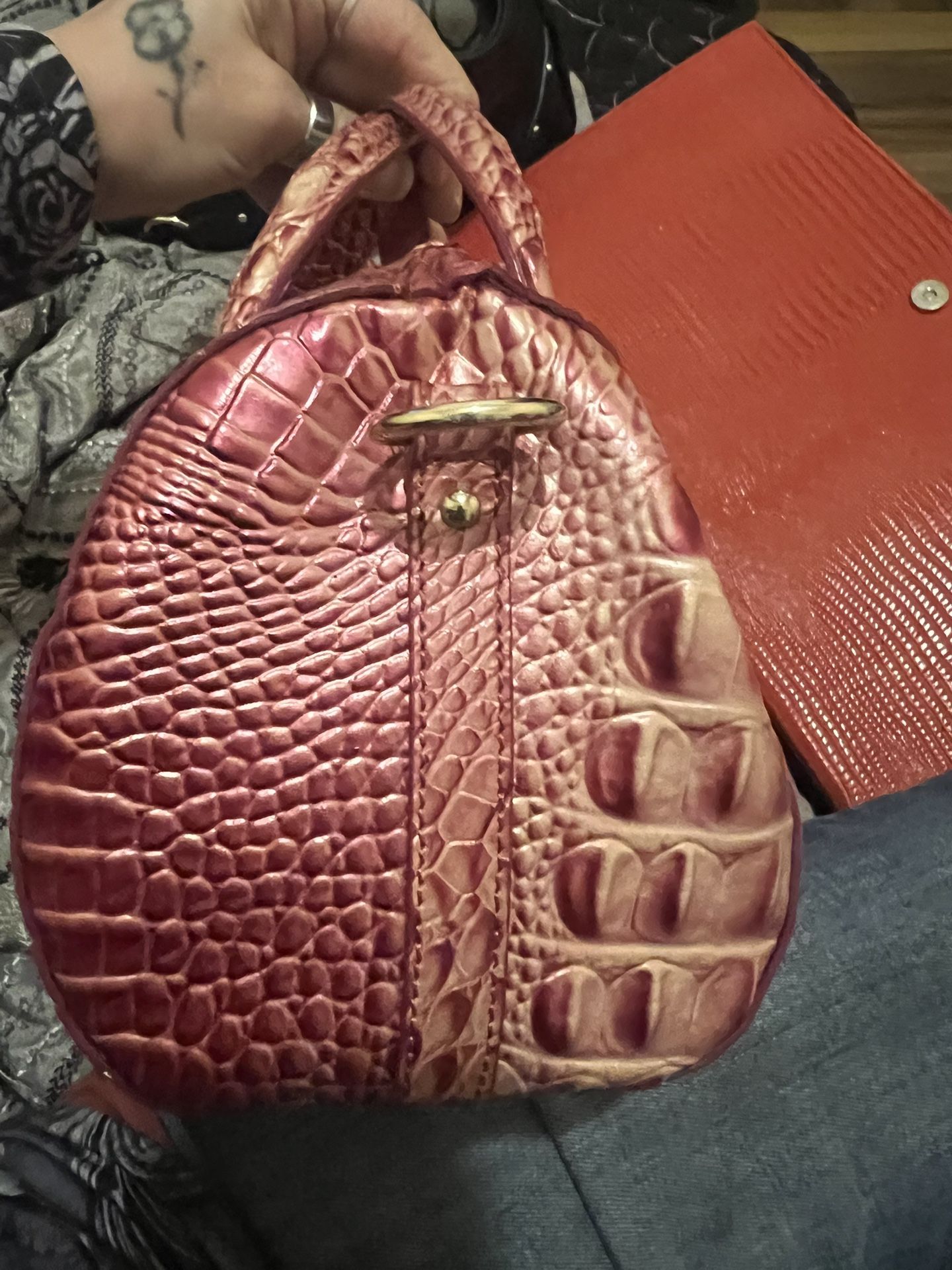 Pink Alligator Purse
