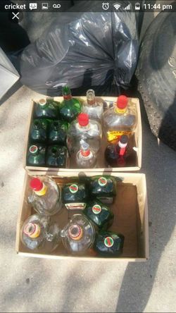 Empty liquor bottles, variety, all kinds