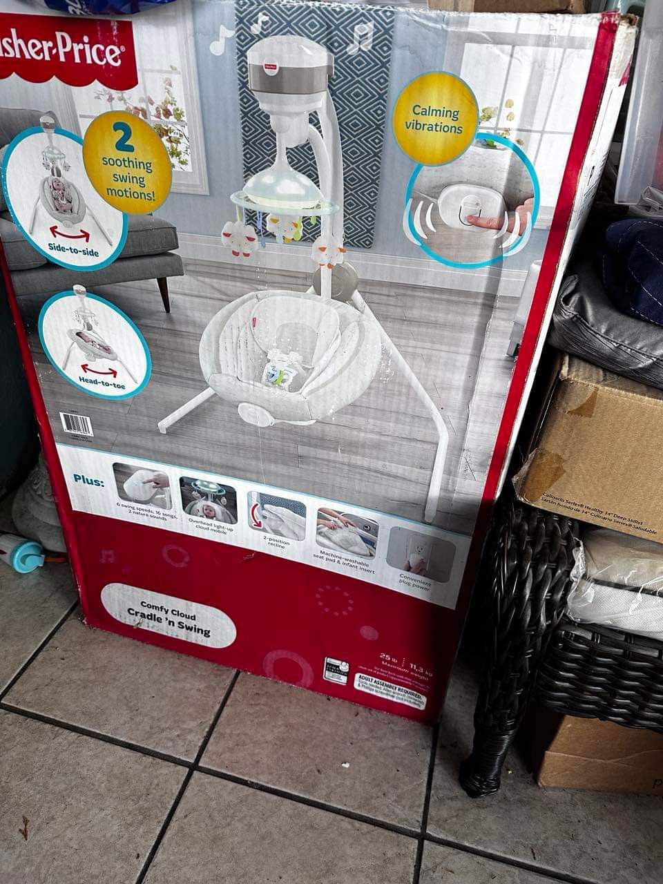 Fisher-Price Infant Swing With Soothing Vibrations Open Box Never Used