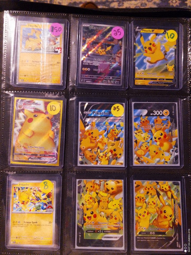 Pikachu Pokemon Card Collection 