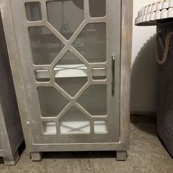 Modern Farmhouse Accent Tables / Nightstands / Cabinets (Set of 2) — Distressed Gray — $150 OBO