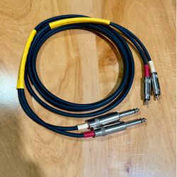 6ft Dual 1/4" TS to RCA Audio Cable