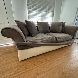 FREE White Sofa, Removable Gray Cover