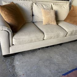 BEAUTIFUL SET OF COUCHES AND THE OTTOMAN INCLUDING THE CUSHIONS 
