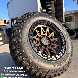 265/70/17 Mud Terrain Lock Wheels Bronze for Toyotas Chevy Ford Nissan And More Wheel And Tire Combo